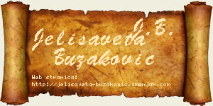 Jelisaveta Buzaković vizit kartica